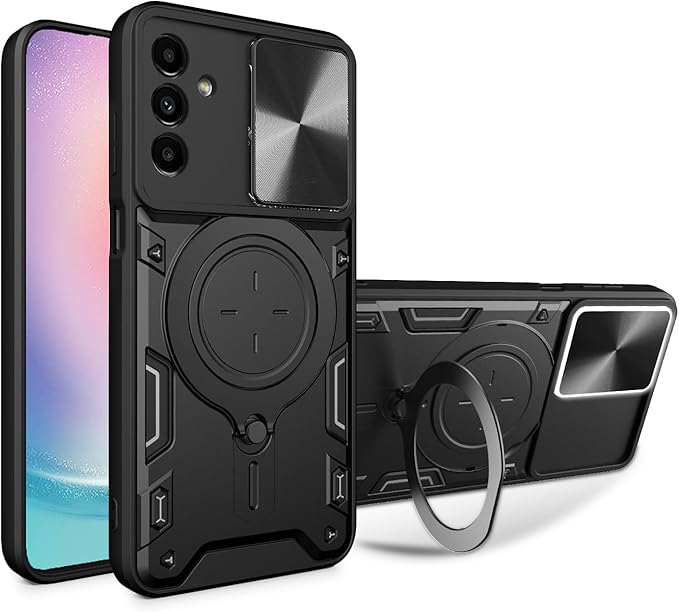 Funda con Soporte de Aro Negro