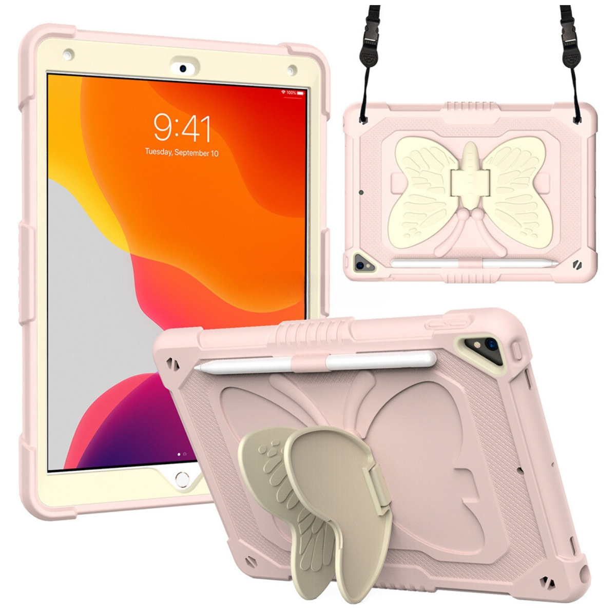 Funda mariposa uso rudo con correa para Galaxy Tab