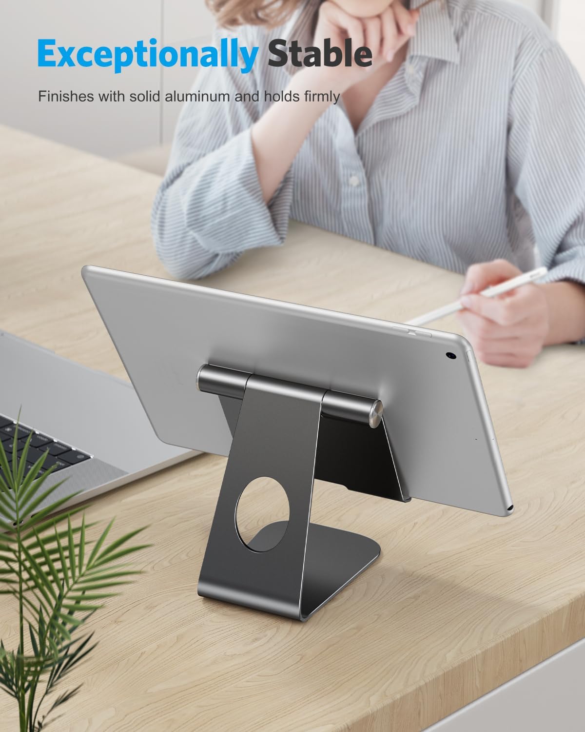 Soporte para tableta fabricado en aluminio