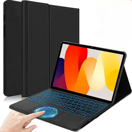 Funda con teclado retroiluminado y track pad para Ipad