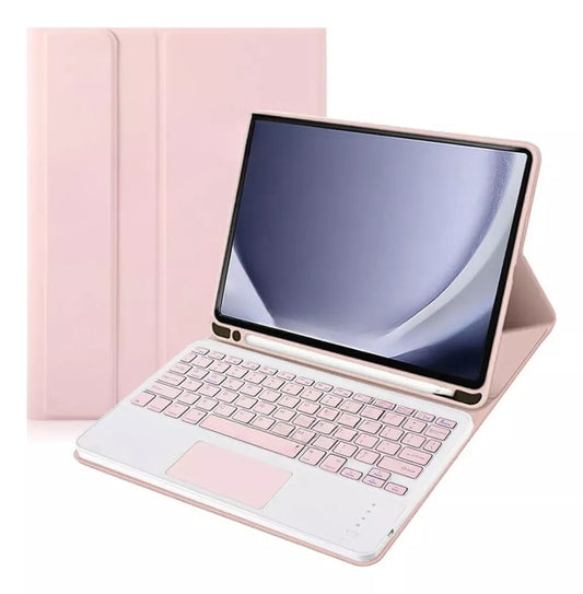 Funda con teclado retroiluminado y track pad para Ipad