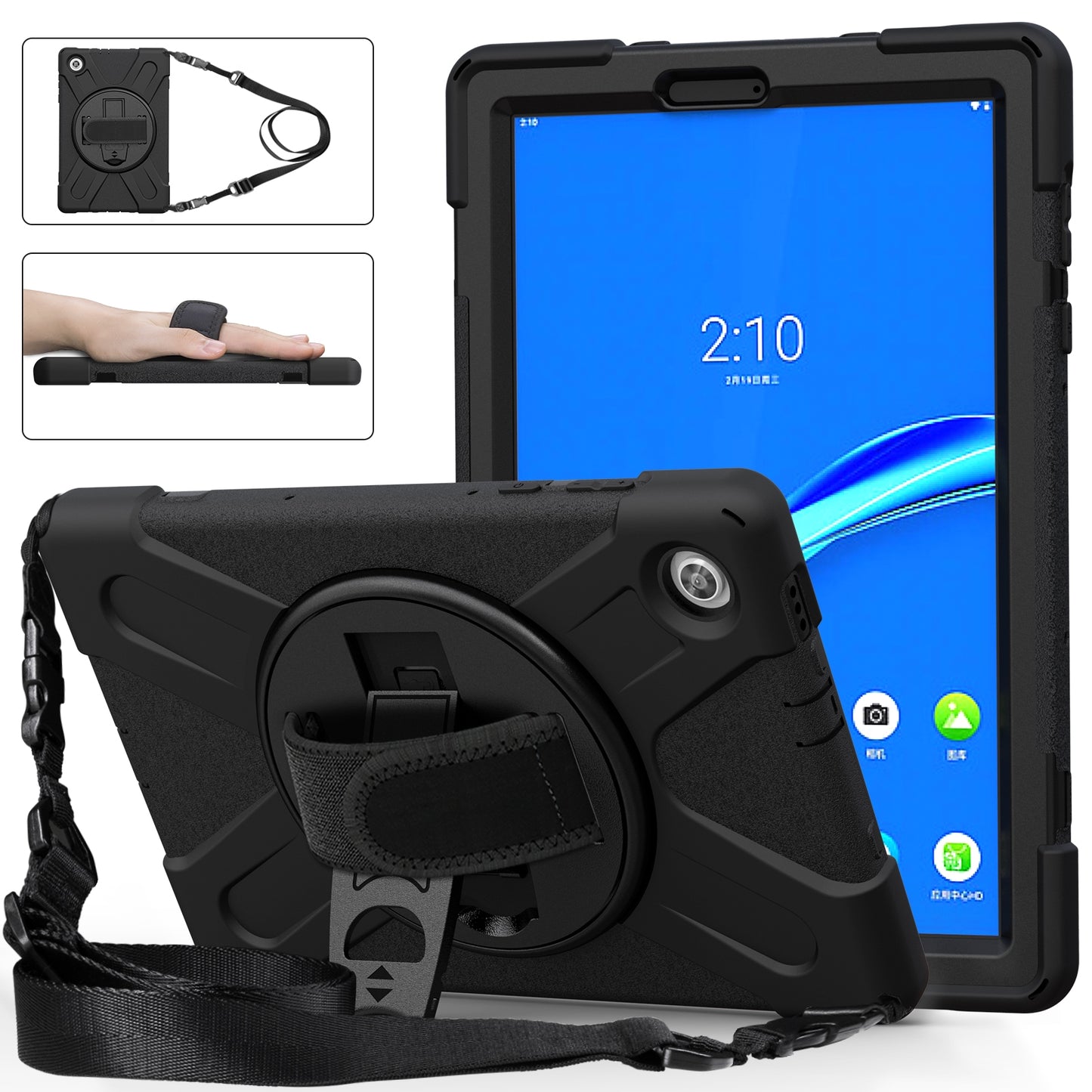 Funda uso rudo con correa para tableta Lenovo