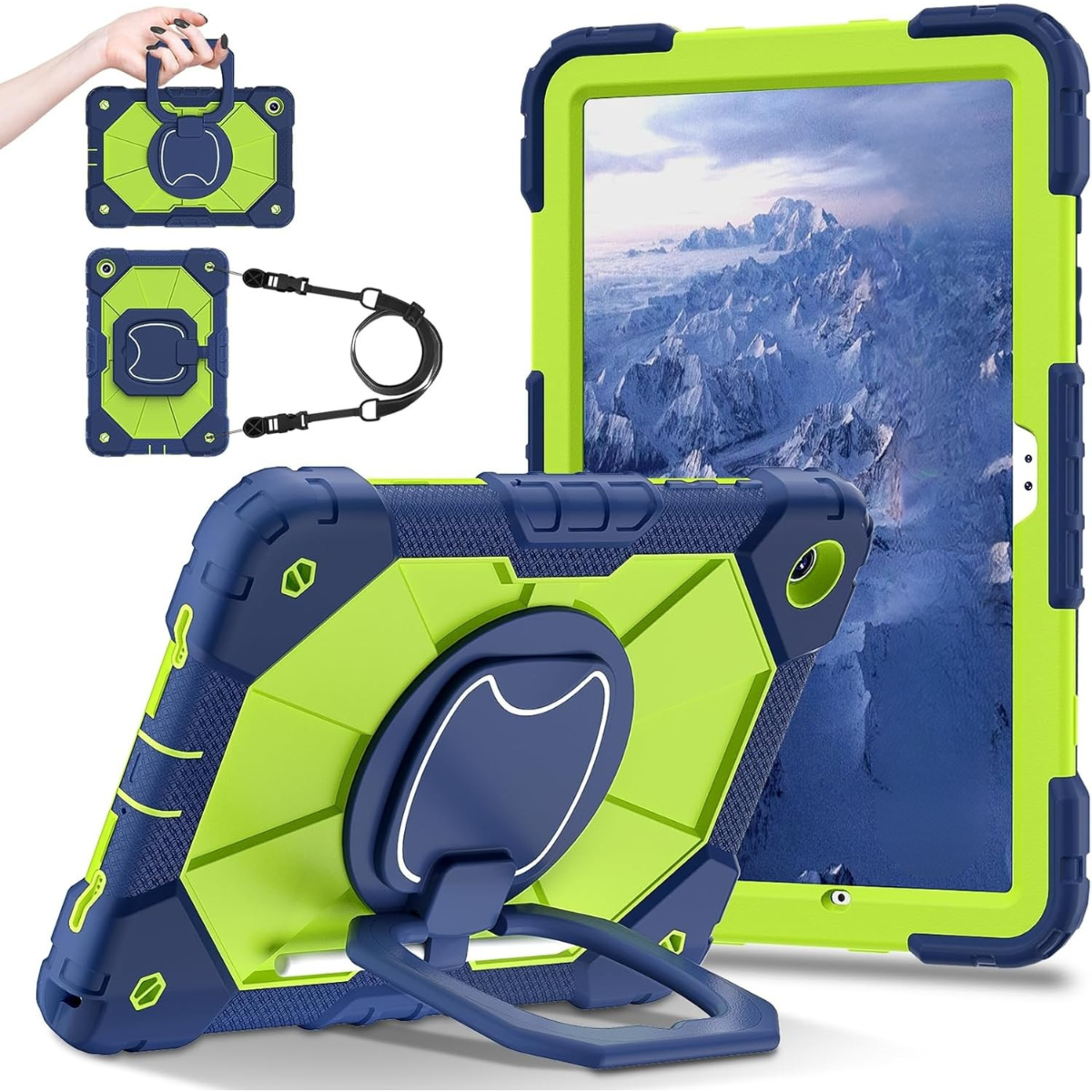 Funda rudo con correa con asa GT para tableta Huawei