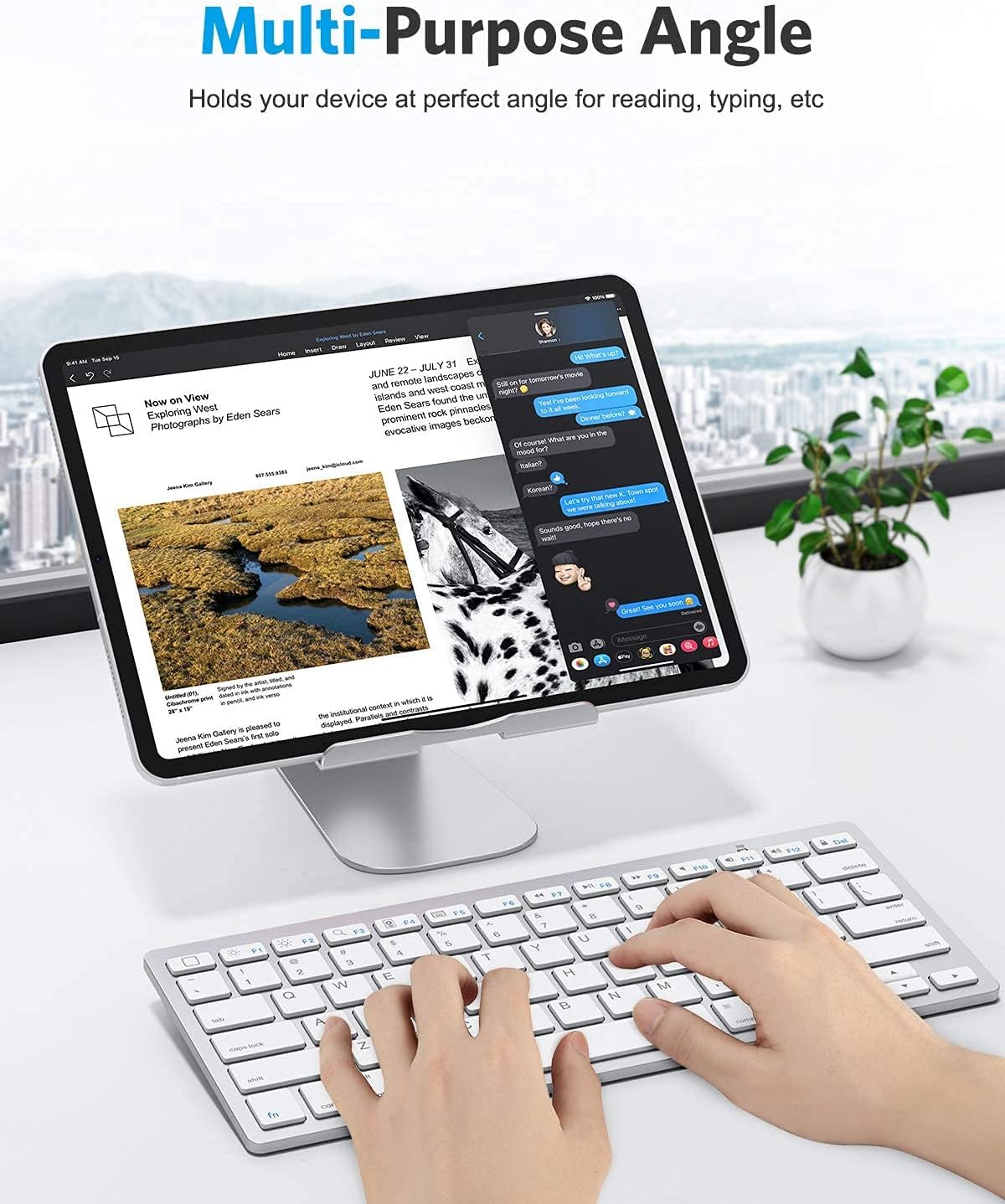 Soporte para tableta fabricado en aluminio