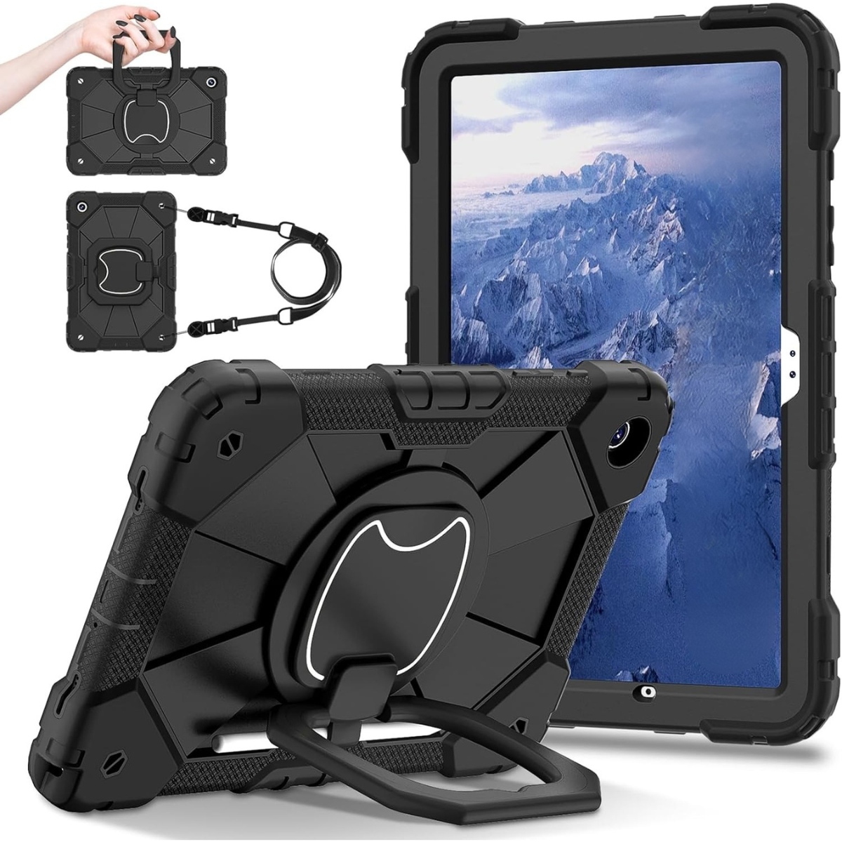 Funda rudo con correa con asa GT para tableta Huawei
