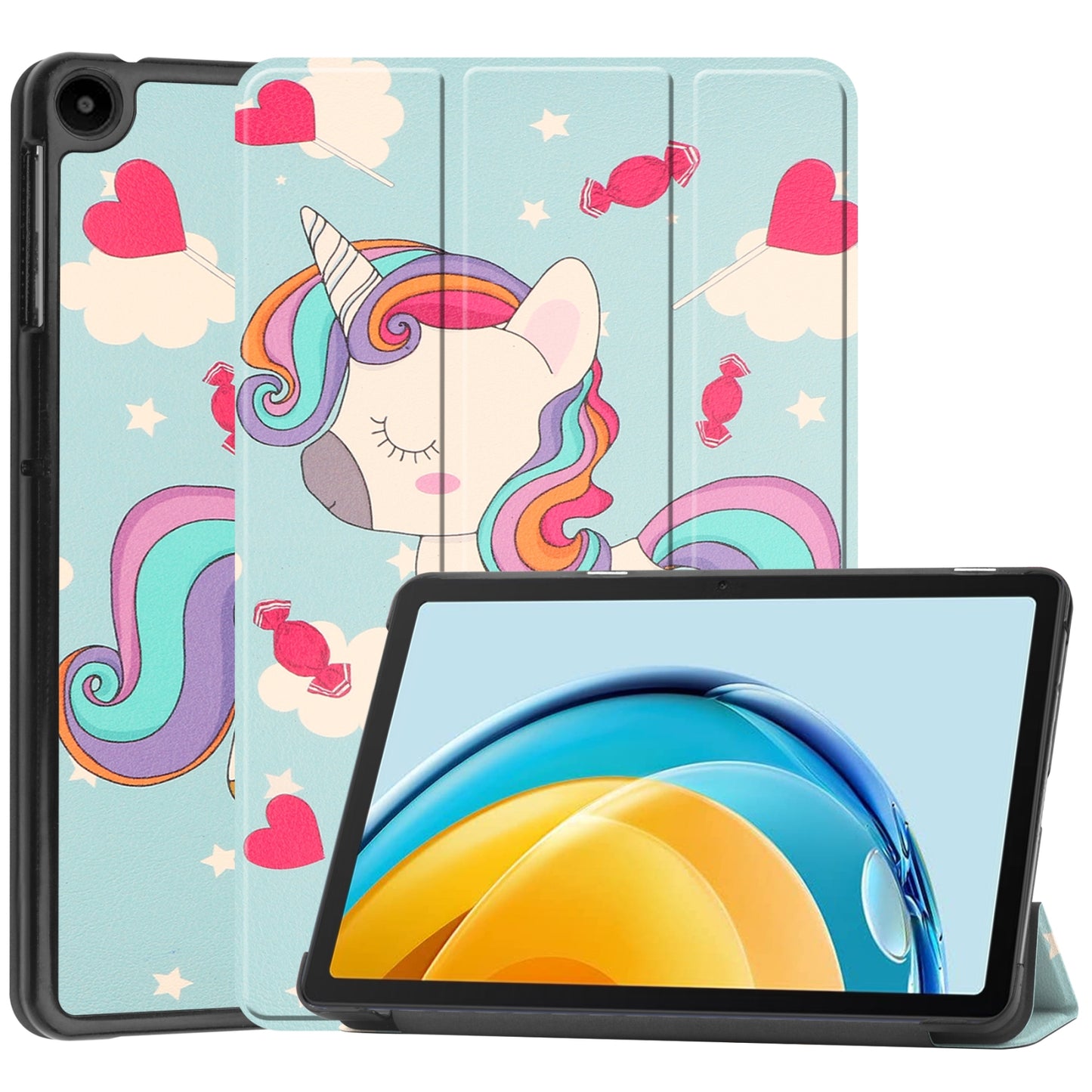 Funda smart con diseño para tableta Huawei
