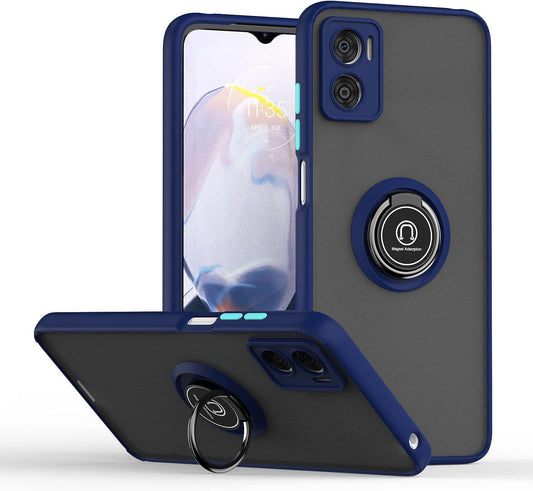 Funda Humo Mate con Anillo Azul