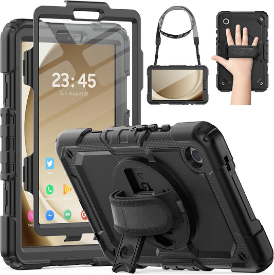 Funda uso rudo con correa y mica plástica para tableta Galaxy Tab