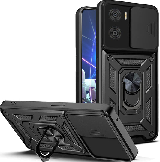 Funda con anillo y cubre cámara SLIDE negro