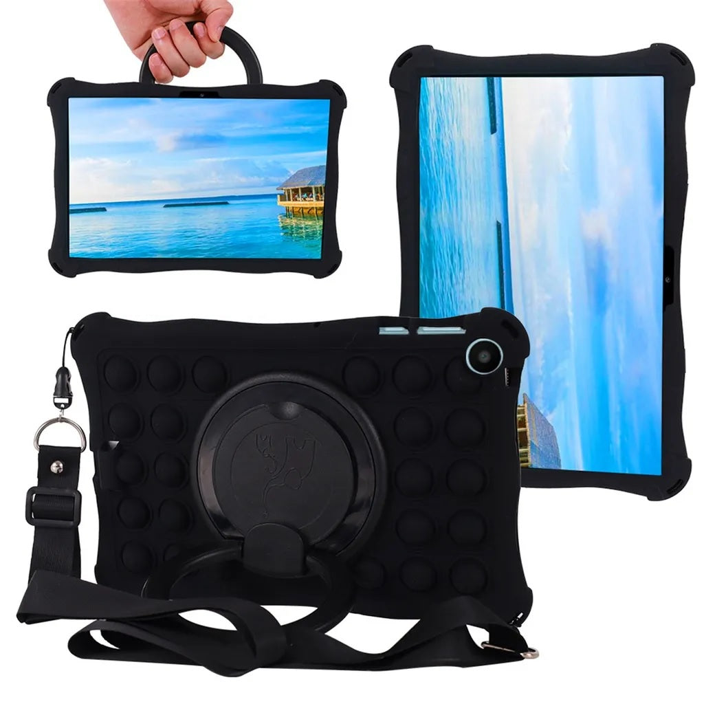 Funda de silicon pop up con correa y aro para Huawei