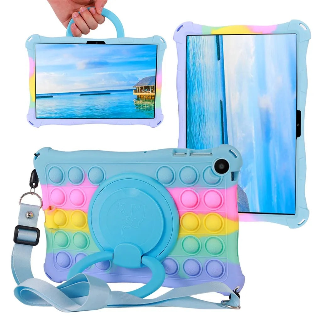 Funda de silicon pop up con correa y aro para Huawei