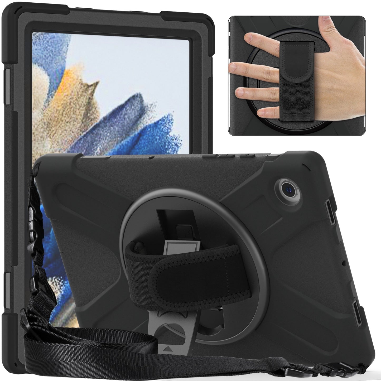 Funda rudo con correa para tableta Samsung Galaxy
