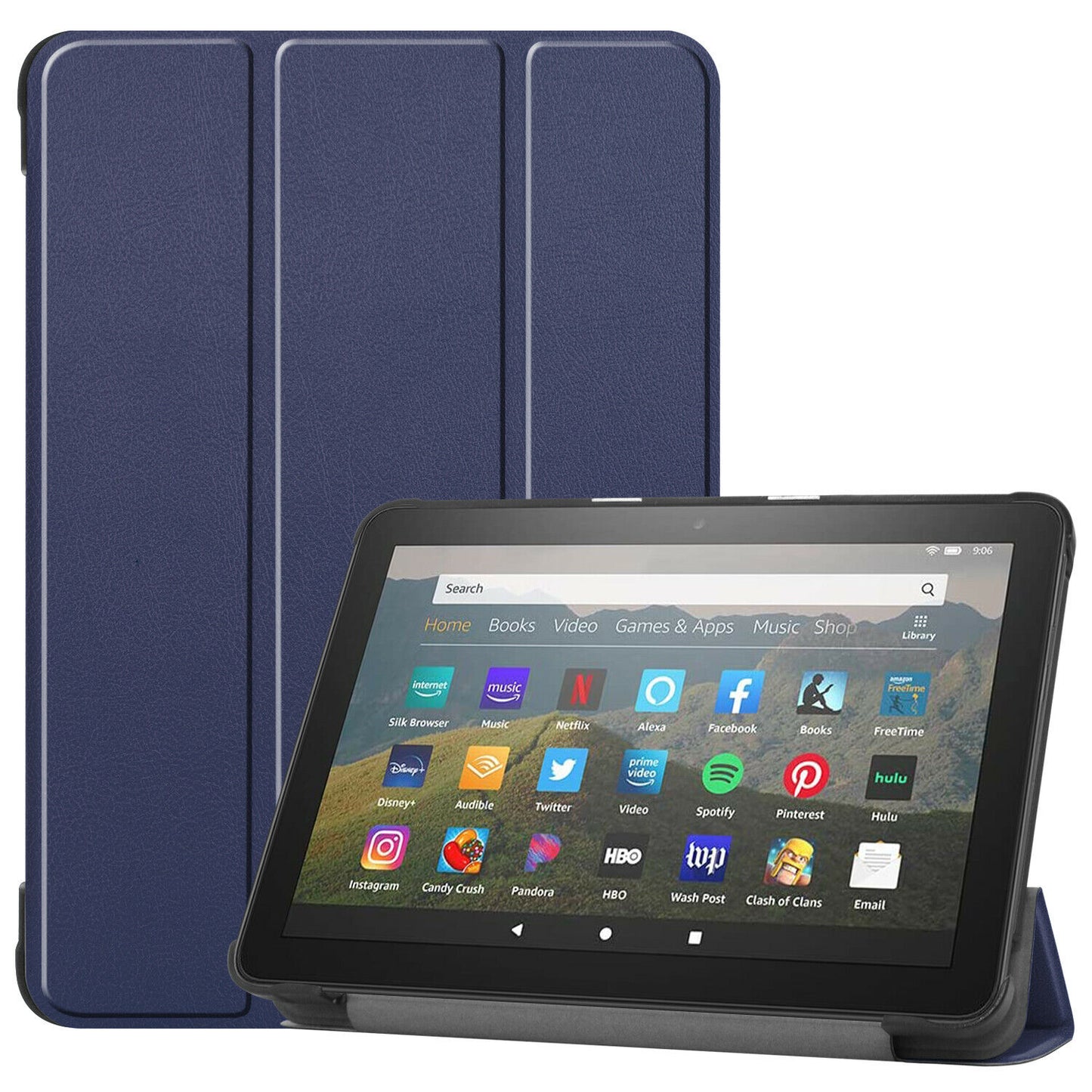 Funda smart color sólido para tableta Amazon