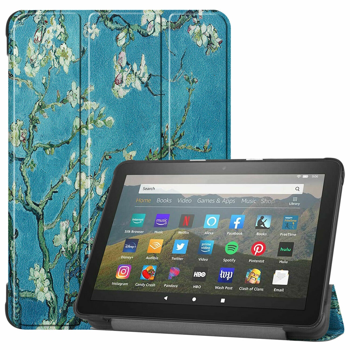Funda smart con diseño para tableta Amazon