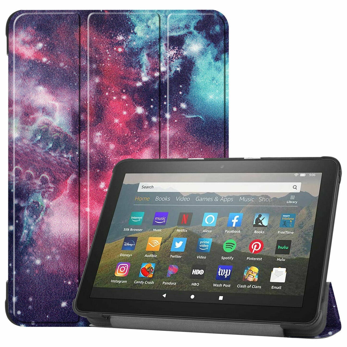 Funda smart con diseño para tableta Amazon