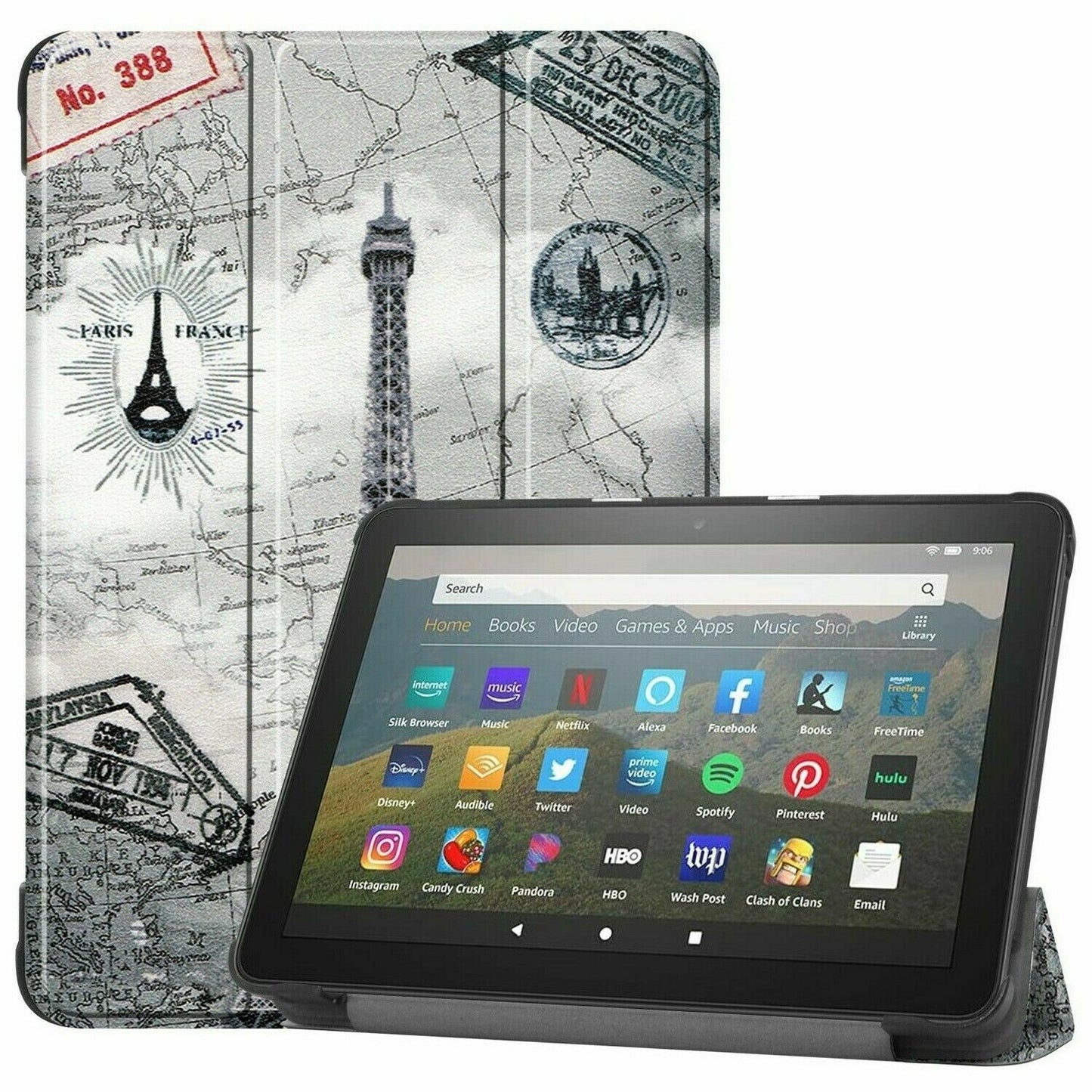 Funda smart con diseño para tableta Amazon