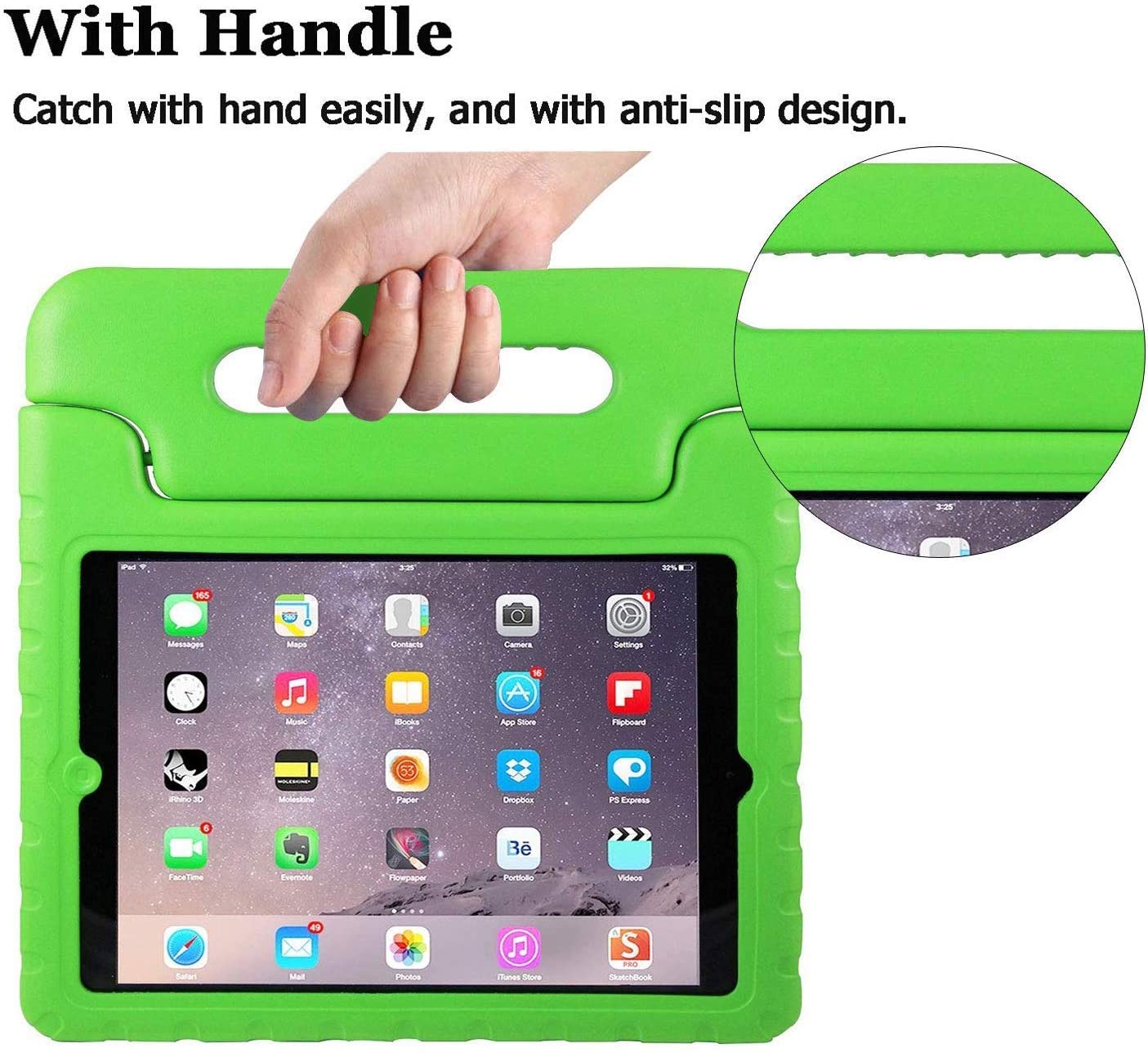 Funda goma con agarradera para Ipad